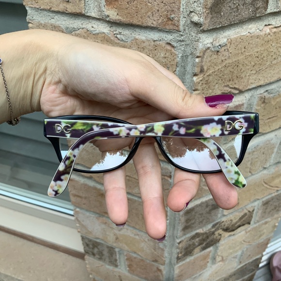 DOLCE & GABBANA DG 3204 53mm Black Floral Glasses Lenses Women’s Made in Italy - Picture 8 of 16